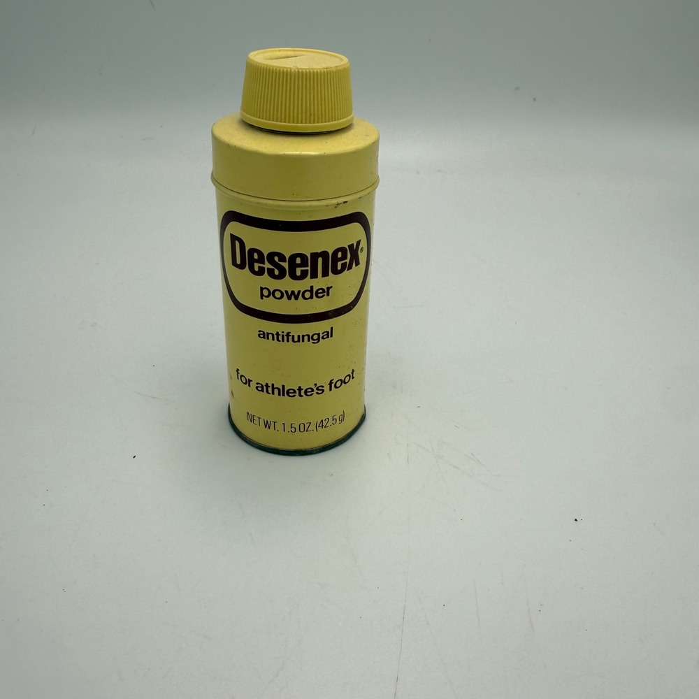 Vintage 1981 Desenex Antifungal Powder Tin 1.5oz Pennwalt Pharmacraft Prop Decor